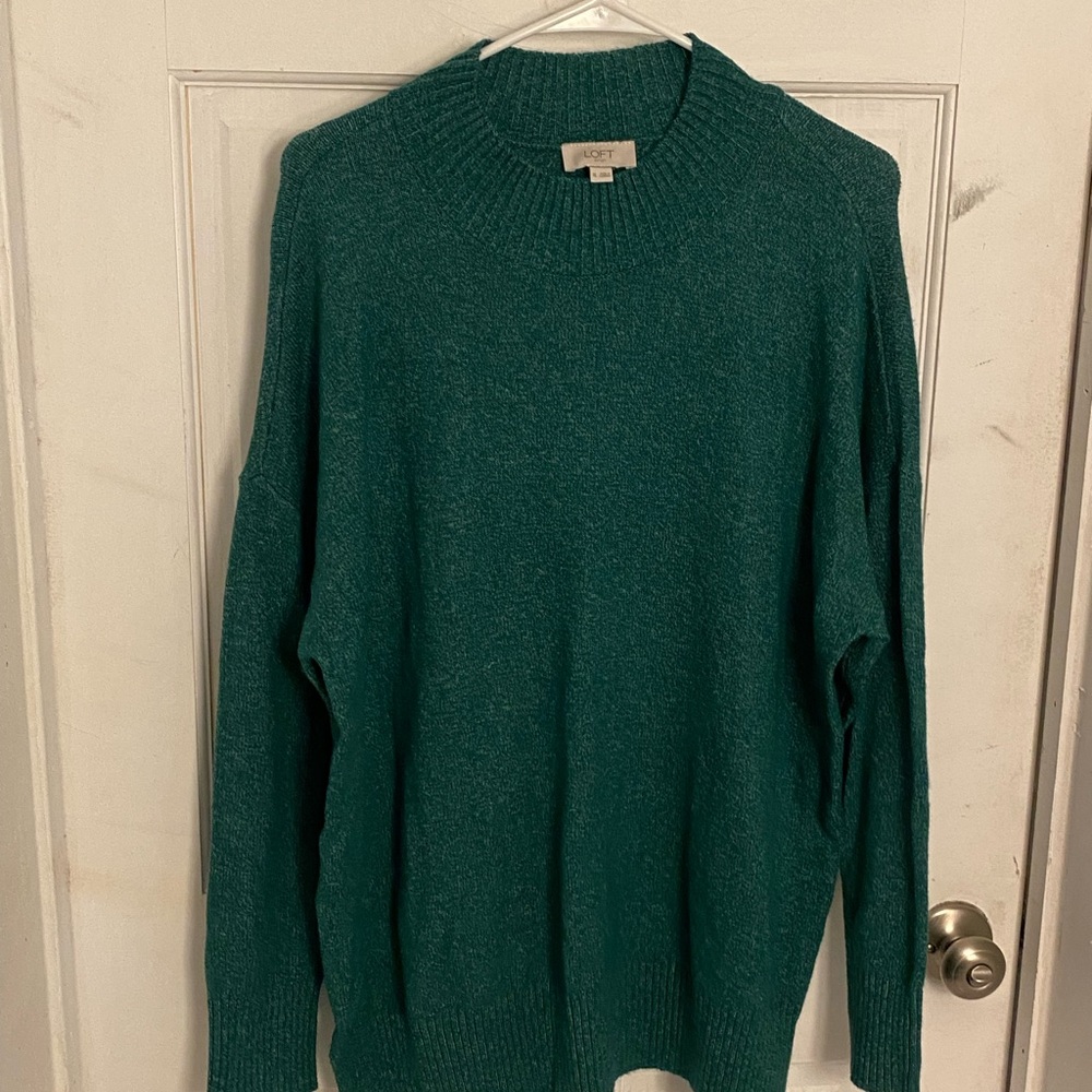 LOFT Men's Rich Teal Crewneck Sweater